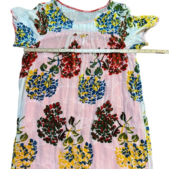 Maeve by Anthropologie Flower Market Swing Dress Velvet Burnout Red‎ Motif Sz M - Picture 7 of 14